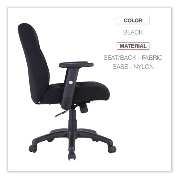 Alera Kesson Series Petite Office Chair, Supports Up To 300 Lb, 17.71" To 21.65" Seat Height, Black - Image 3
