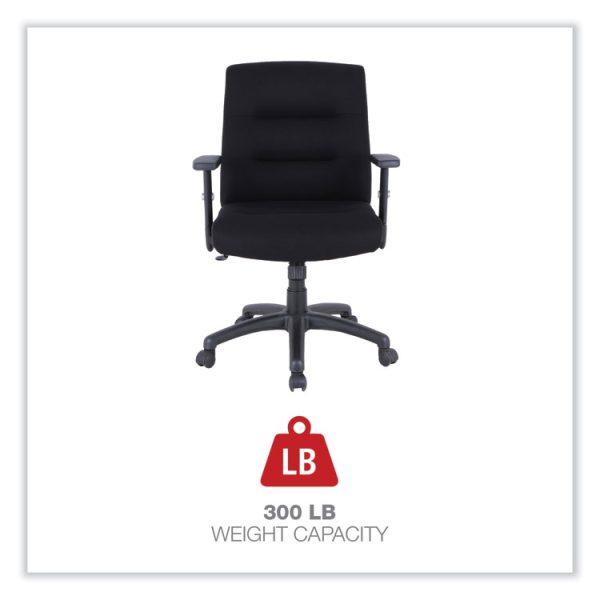 Alera Kesson Series Petite Office Chair, Supports Up To 300 Lb, 17.71" To 21.65" Seat Height, Black - Image 4