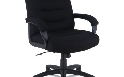 Alera Kesson Series Mid-Back Office Chair, Supports Up To 300 Lb, 18.03″ To 21.77″ Seat Height, Black