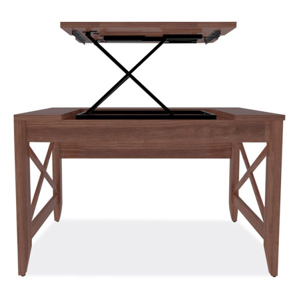 Sit-To-Stand Table Desk, 47.25" X 23.63" X 29.5" To 43.75", Modern Walnut - Image 8