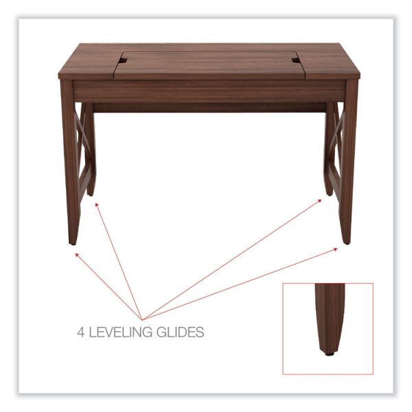Sit-To-Stand Table Desk, 47.25" X 23.63" X 29.5" To 43.75", Modern Walnut - Image 9