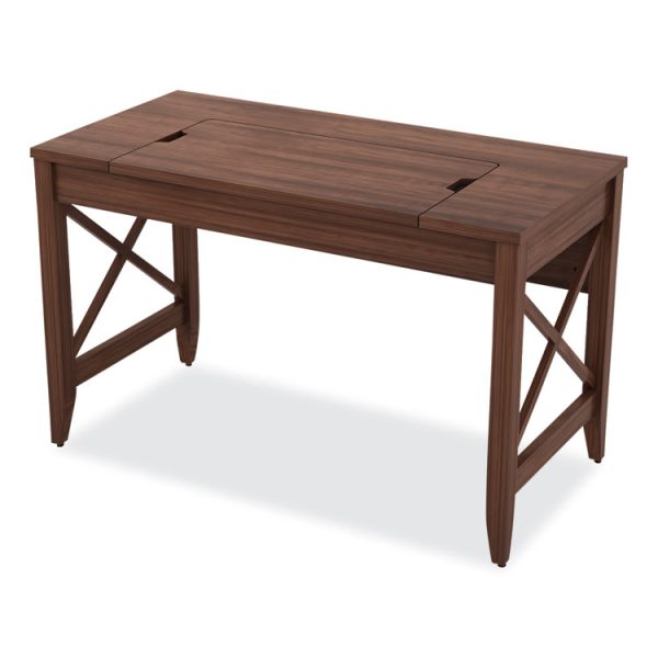 Sit-To-Stand Table Desk, 47.25" X 23.63" X 29.5" To 43.75", Modern Walnut - Image 6
