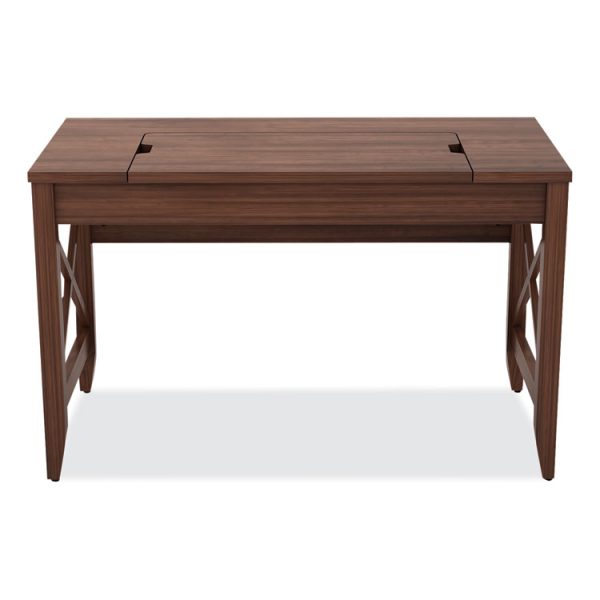 Sit-To-Stand Table Desk, 47.25" X 23.63" X 29.5" To 43.75", Modern Walnut - Image 7
