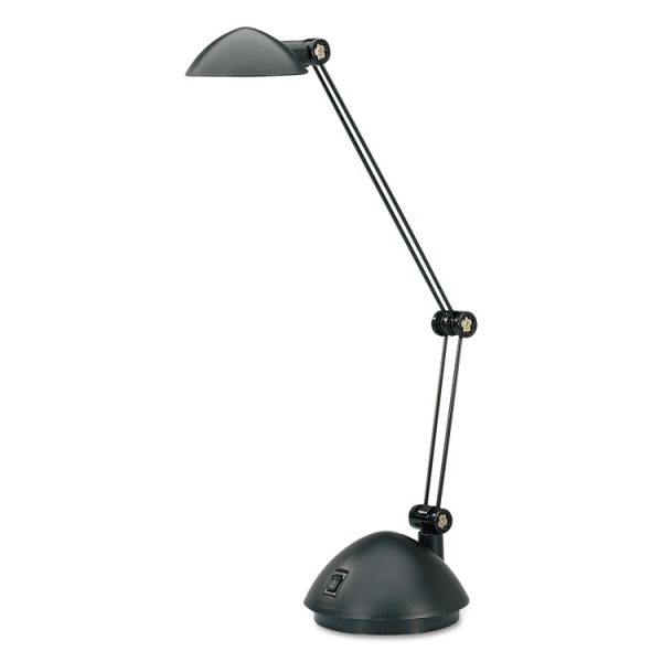Twin-Arm Task LED Lamp with USB Port, 11.88w x 5.13d x 18.5h, Black - Image 2