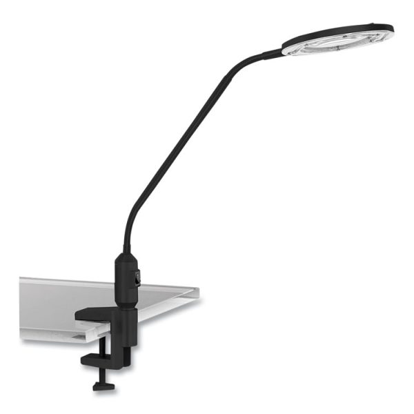 Clamp-On, 3 Diopter LED Desktop Magnifier, 6.88w x 16.63d x 16.75h, Black - Image 2