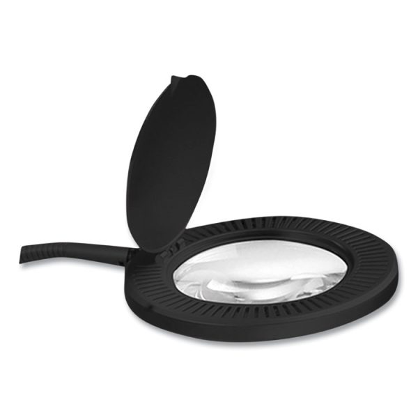 Clamp-On, 3 Diopter LED Desktop Magnifier, 6.88w x 16.63d x 16.75h, Black - Image 3