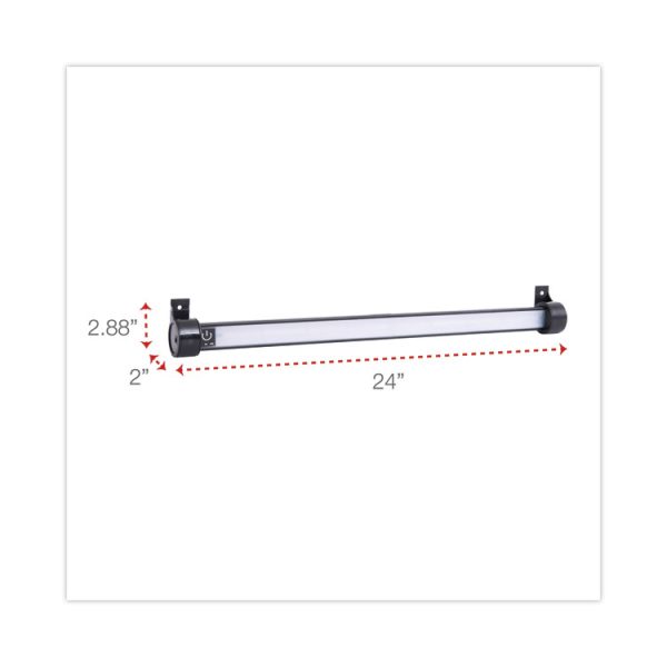 Under Cabinet LED Strip Lamp, 24w x 2d x 2.88h, Black - Image 2