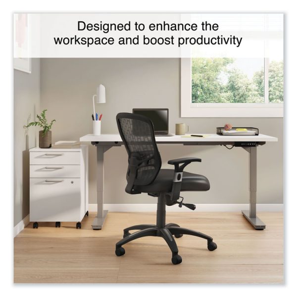 Alera Linhope Chair, Supports Up to 275 lb, Black Seat/Back, Black Base - Image 3