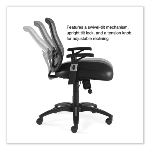 Alera Linhope Chair, Supports Up to 275 lb, Black Seat/Back, Black Base - Image 6