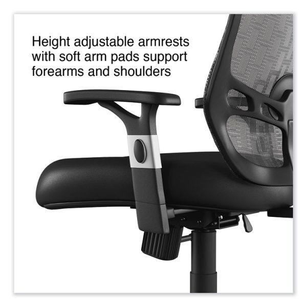 Alera Linhope Chair, Supports Up to 275 lb, Black Seat/Back, Black Base - Image 7