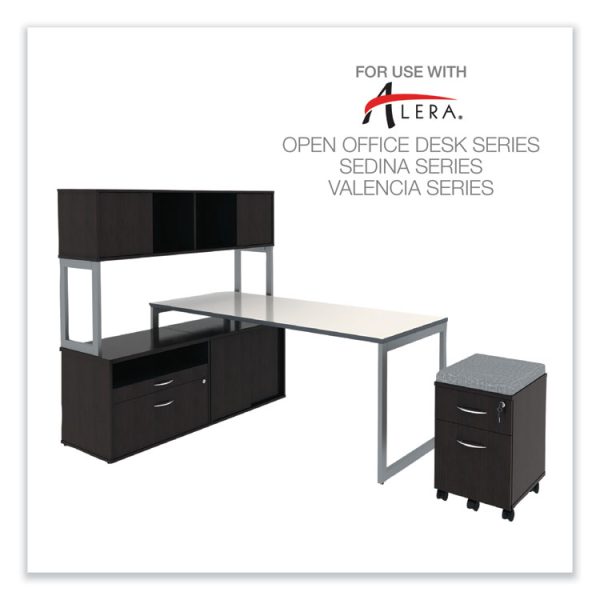 Alera Open Office Desk Series Low File Cabinet Credenza, 2-Drawer: Pencil/file,legal/letter,1 Shelf,espresso,29.5x19.13x22.88 - Image 6