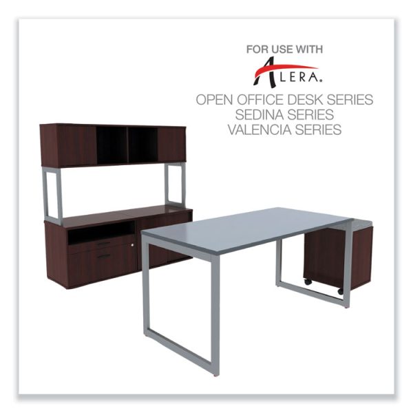 Alera Open Office Desk Series Low File Cabinet Credenza, 2-Drawer: Pencil/file,legal/letter,1 Shelf,mahogany,29.5x19.13x22.88 - Image 6