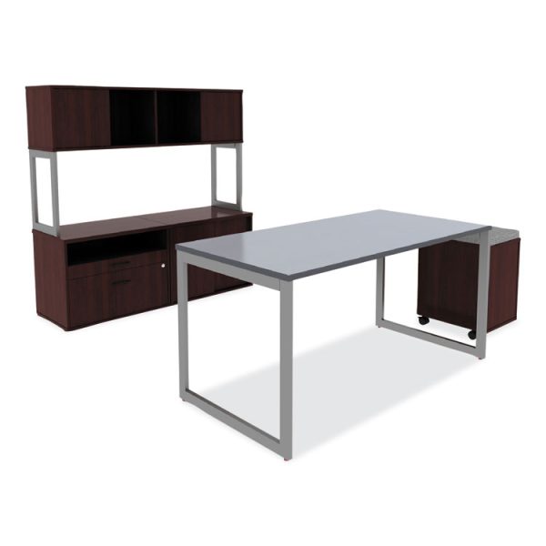 Alera Open Office Desk Series Low File Cabinet Credenza, 2-Drawer: Pencil/file,legal/letter,1 Shelf,mahogany,29.5x19.13x22.88 - Image 9