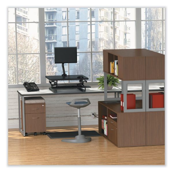 Alera Open Office Desk Series Low File Cabinet Credenza, 2-Drawer: Pencil/file, Legal/letter, 1 Shelf,walnut,29.5x19.13x22.88 - Image 5
