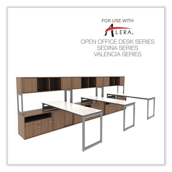 Alera Open Office Desk Series Low File Cabinet Credenza, 2-Drawer: Pencil/file, Legal/letter, 1 Shelf,walnut,29.5x19.13x22.88 - Image 7