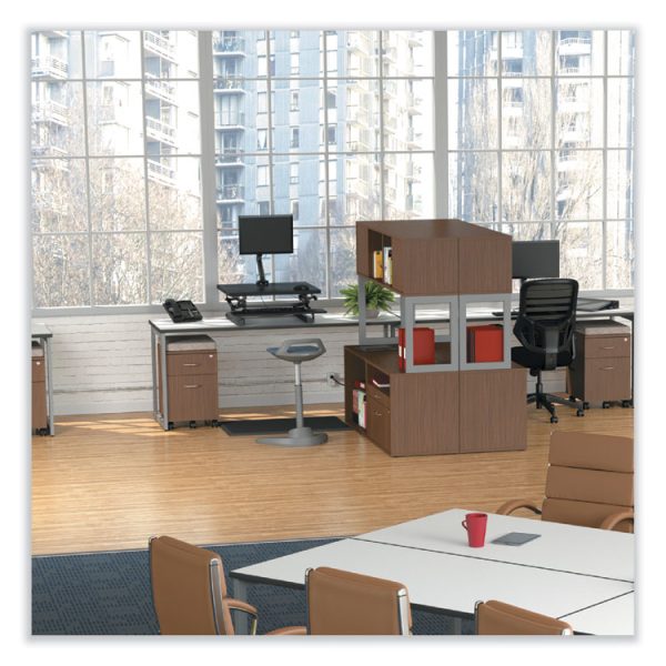 Alera Open Office Desk Series Low File Cabinet Credenza, 2-Drawer: Pencil/file, Legal/letter, 1 Shelf,walnut,29.5x19.13x22.88 - Image 8