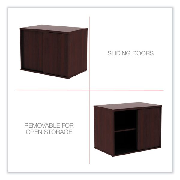 Alera Open Office Low Storage Cab Cred, 29.5w x 19.13d x 22.78h, Mahogany - Image 3