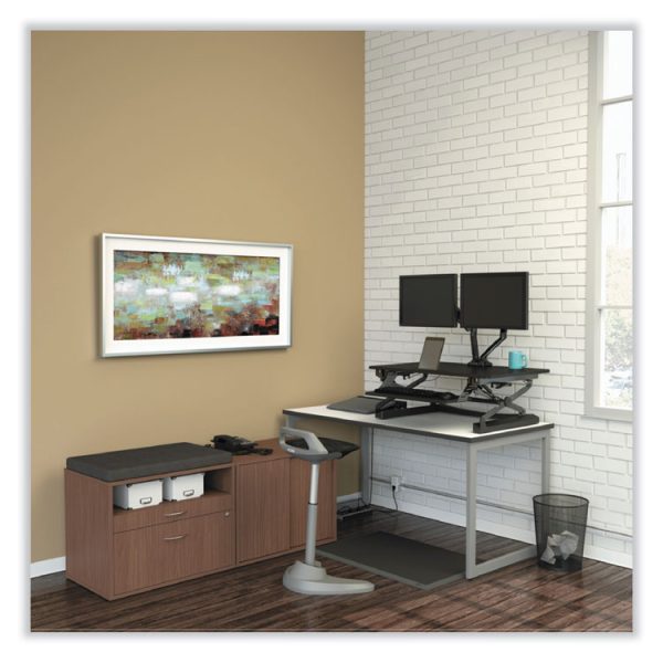 Alera Open Office Low Storage Cabinet Credenza, 29.5 x 19.13 x 22.78, Walnut - Image 5