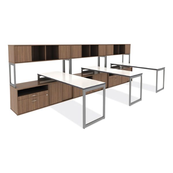 Alera Open Office Low Storage Cabinet Credenza, 29.5 x 19.13 x 22.78, Walnut - Image 10
