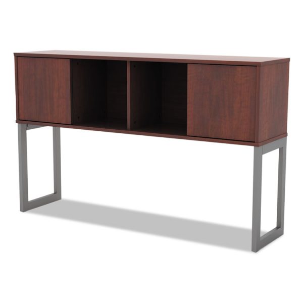Alera Open Office Desk Series Hutch, 59w X 15d X 36.38h, Medium Cherry - Image 3
