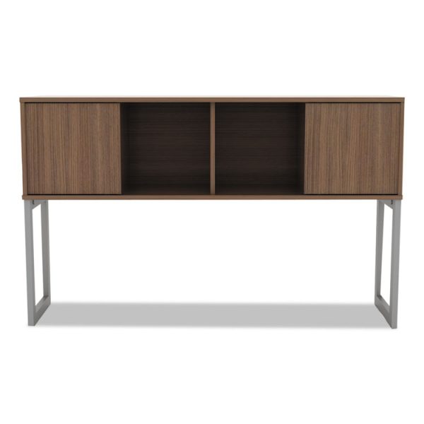 Alera Open Office Desk Series Hutch, 59w X 15d X 36.38h, Modern Walnut - Image 2