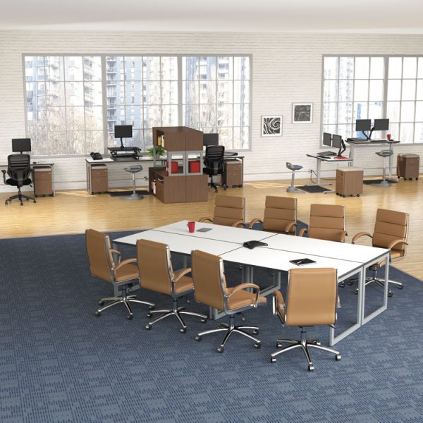 Alera Open Office Desk Series Hutch, 59w X 15d X 36.38h, Modern Walnut - Image 5
