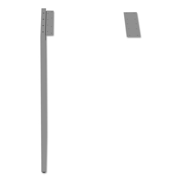 Alera Open Office Series O-Leg Return Base, Fully Adjustable, 36 to 70.78w x 23.38d x 28.5h, Silver - Image 2