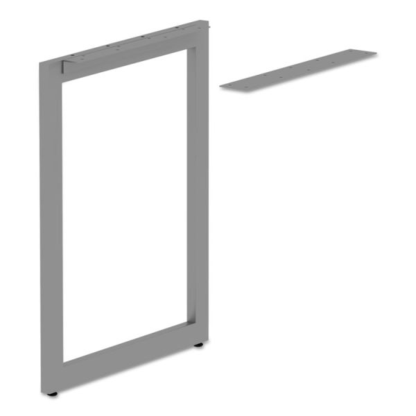 Alera Open Office Series O-Leg Return Base, Fully Adjustable, 36 to 70.78w x 23.38d x 28.5h, Silver - Image 3