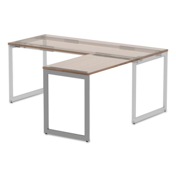 Alera Open Office Series O-Leg Return Base, Fully Adjustable, 36 to 70.78w x 23.38d x 28.5h, Silver - Image 8