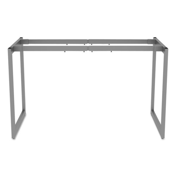 Alera Open Office Desk Series Adjustable O-Leg Desk Base, 47.25 to 70.78w x 23.63d x 28.5h, Silver - Image 4