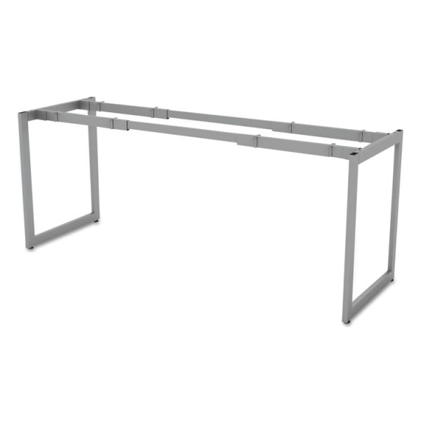 Alera Open Office Desk Series Adjustable O-Leg Desk Base, 47.25 to 70.78w x 23.63d x 28.5h, Silver - Image 2