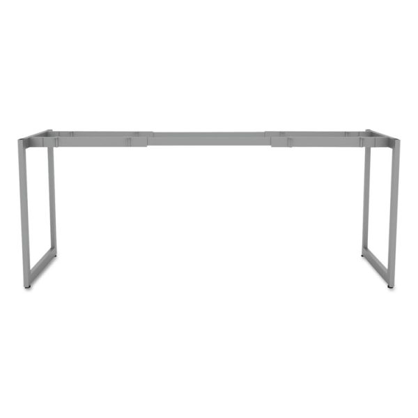 Alera Open Office Desk Series Adjustable O-Leg Desk Base, 47.25 to 70.78w x 23.63d x 28.5h, Silver - Image 3