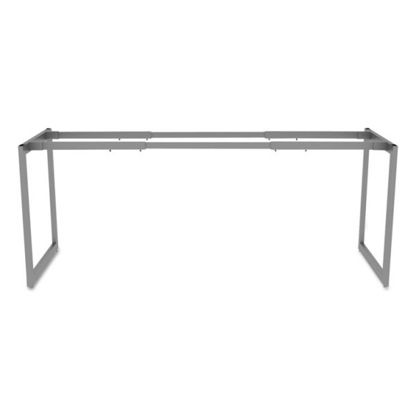 Alera Open Office Desk Series Adjustable O-Leg Desk Base, 47.25 to 70.78w x 23.63d x 28.5h, Silver - Image 7