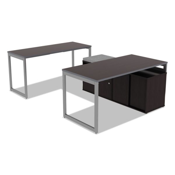 Alera Open Office Desk Series Adjustable O-Leg Desk Base, 47.25 to 70.78w x 23.63d x 28.5h, Silver - Image 10