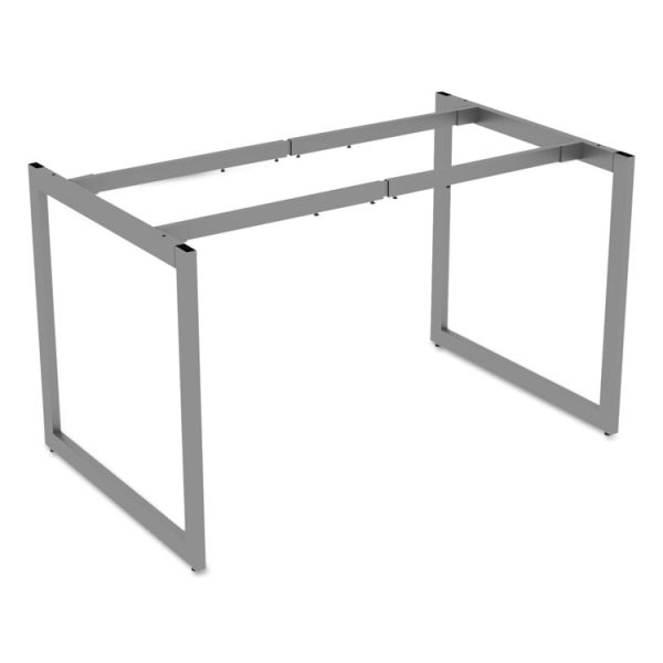 Alera Open Office Desk Series Adjustable O-Leg Desk Base, 47.25 to 70.78w x 29.5d x 28.5h, Silver - Image 2