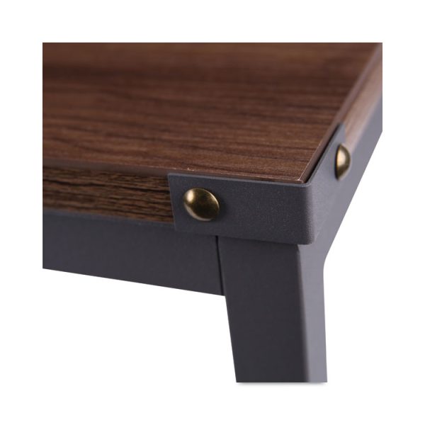 Industrial Series Table Desk, 47.25" X 23.63" X 29.5", Modern Walnut - Image 4