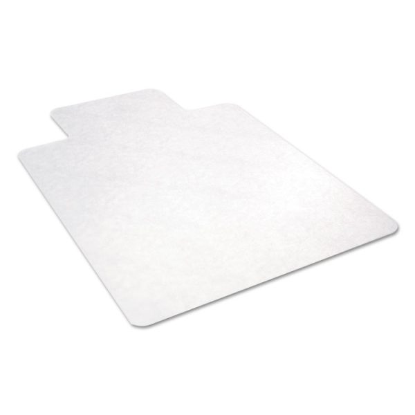 All Day Use Non-Studded Chair Mat For Hard Floors, 45 X 53, Wide Lipped, Clear - Image 6