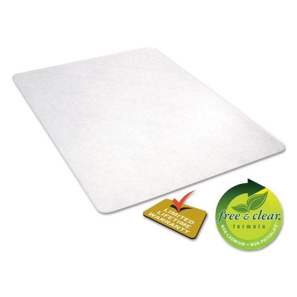 All Day Use Non-Studded Chair Mat For Hard Floors, 46 X 60, Rectangular, Clear - Image 5
