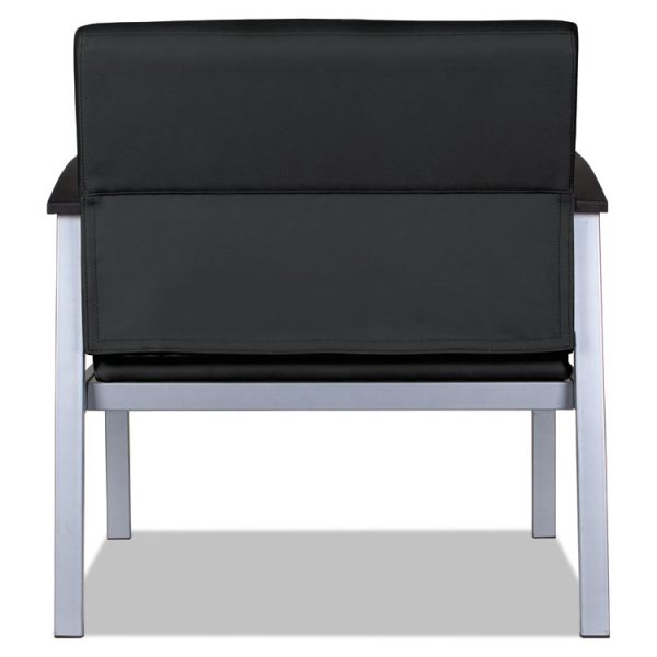 Alera metaLounge Series Bariatric Guest Chair, 30.51" x 26.96" x 33.46", Black Seat, Black Back, Silver Base - Image 4