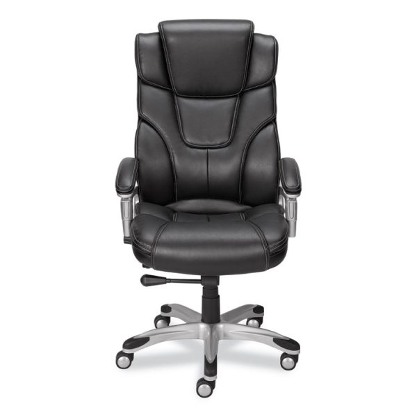 Alera Maurits Highback Chair, Supports Up to 275 lb, Black Seat/Back, Chrome Base - Image 2