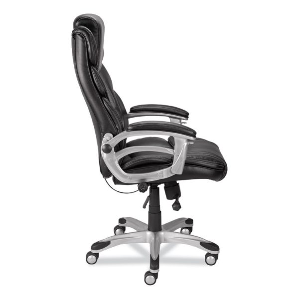 Alera Maurits Highback Chair, Supports Up to 275 lb, Black Seat/Back, Chrome Base - Image 3