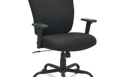 Alera Mota Series Big And Tall Chair, Supports Up To 450 Lb, 19.68″ To 23.22″ Seat Height, Black