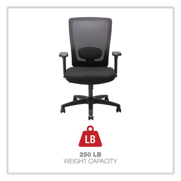 Alera Envy Series Mesh High-Back Swivel/tilt Chair, Supports Up To 250 Lb, 16.88" To 21.5" Seat Height, Black - Image 4