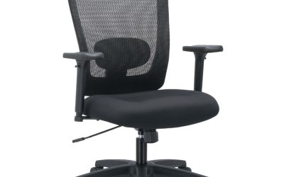 Alera Envy Series Mesh High-Back Multifunction Chair, Supports Up To 250 Lb, 16.88″ To 21.5″ Seat Height, Black