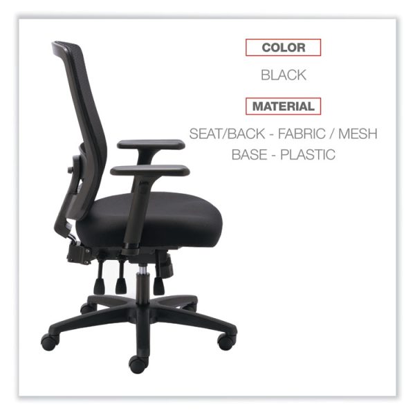 Alera Envy Series Mesh High-Back Multifunction Chair, Supports Up To 250 Lb, 16.88" To 21.5" Seat Height, Black - Image 3