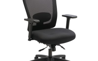 Alera Envy Series Mesh Mid-Back Multifunction Chair, Supports Up To 250 Lb, 17″ To 21.5″ Seat Height, Black