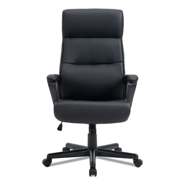 Alera Oxnam Series High-Back Task Chair, Supports Up to 275 lbs, 17.56" to 21.38" Seat Height, Black Seat/Back, Black Base - Image 2