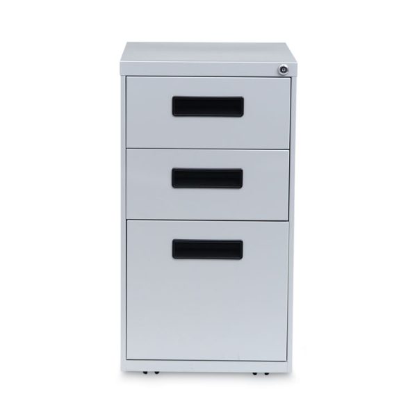 File Pedestal, Left Or Right, 3-Drawers: Box/box/file, Legal/letter, Light Gray, 14.96" X 19.29" X 27.75" - Image 2