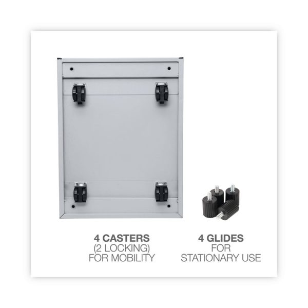 File Pedestal, Left Or Right, 3-Drawers: Box/box/file, Legal/letter, Light Gray, 14.96" X 19.29" X 27.75" - Image 8