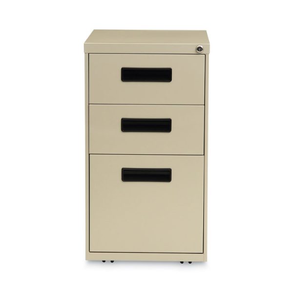 File Pedestal, Left Or Right, 3-Drawers: Box/box/file, Legal/letter, Putty, 14.96" X 19.29" X 27.75" - Image 2